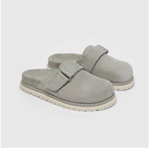 Zara Limited Edition Contrasting Leather Clogs Size 38